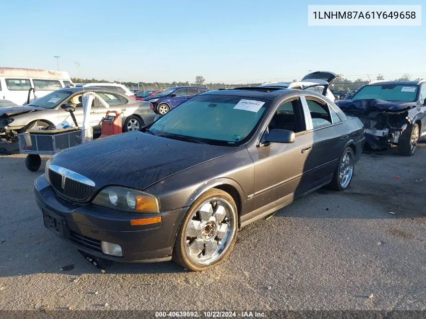 2001 Lincoln Ls V8 Auto VIN: 1LNHM87A61Y649658 Lot: 40639592