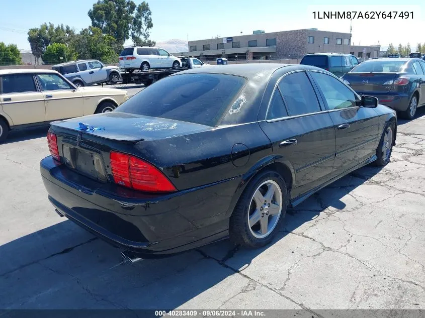 2002 Lincoln Ls V8 Auto VIN: 1LNHM87A62Y647491 Lot: 40283409