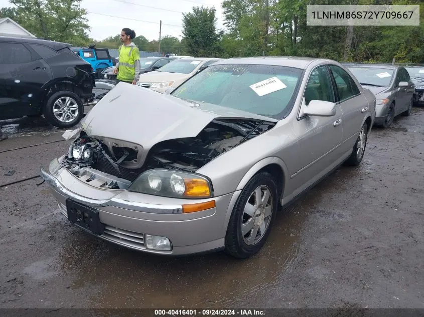 2002 Lincoln Ls V6 Auto/V6 Manual VIN: 1LNHM86S72Y709667 Lot: 40416401