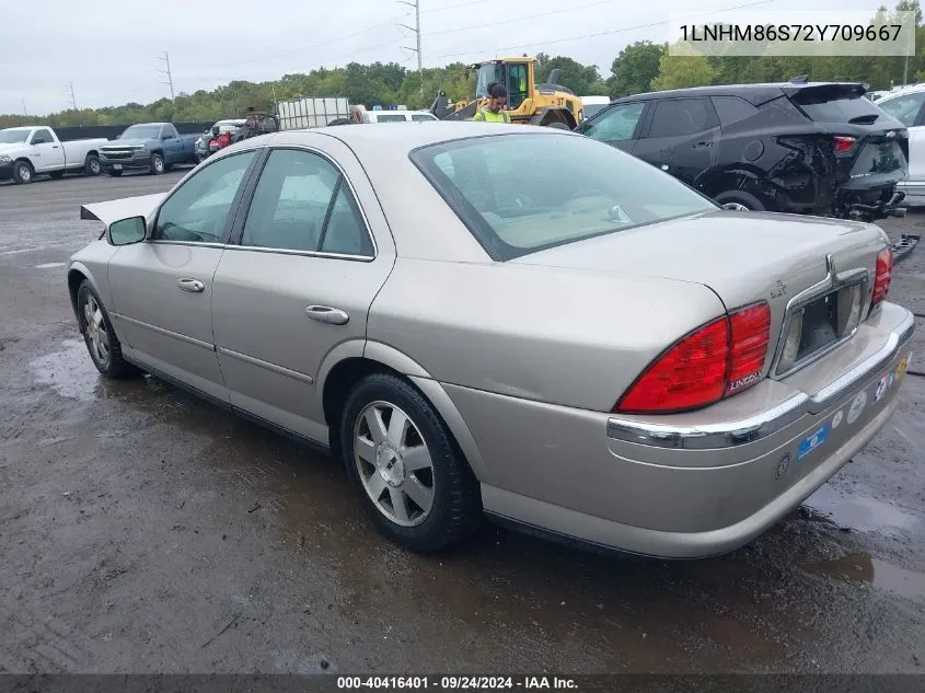 2002 Lincoln Ls V6 Auto/V6 Manual VIN: 1LNHM86S72Y709667 Lot: 40416401