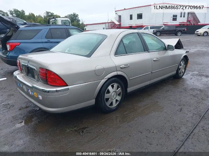 2002 Lincoln Ls V6 Auto/V6 Manual VIN: 1LNHM86S72Y709667 Lot: 40416401