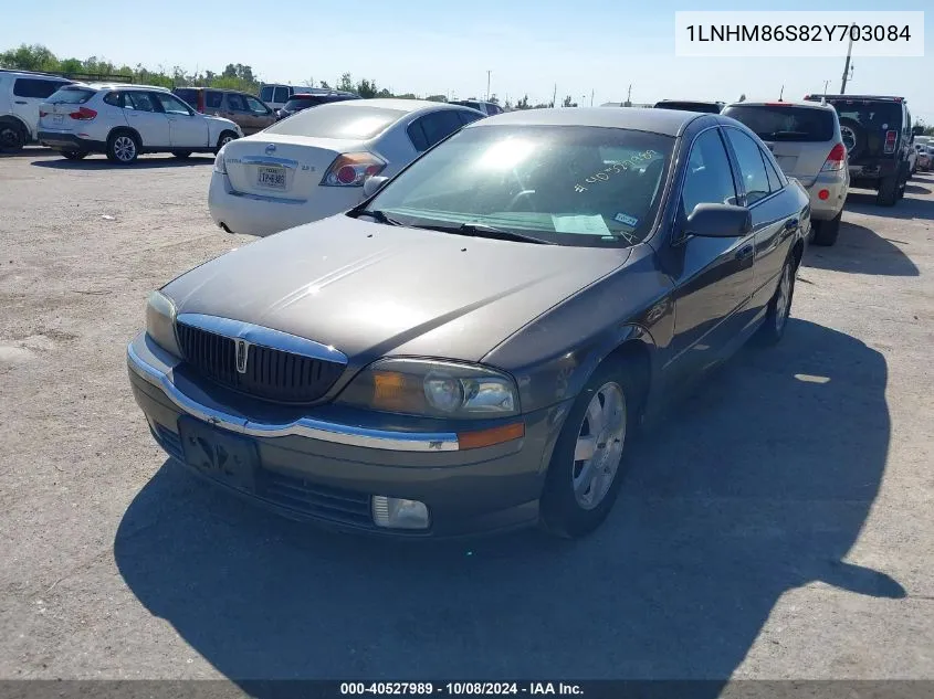 2002 Lincoln Ls V6 Auto/V6 Manual VIN: 1LNHM86S82Y703084 Lot: 40527989