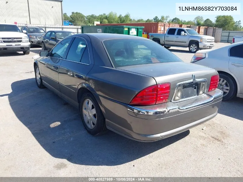 2002 Lincoln Ls V6 Auto/V6 Manual VIN: 1LNHM86S82Y703084 Lot: 40527989