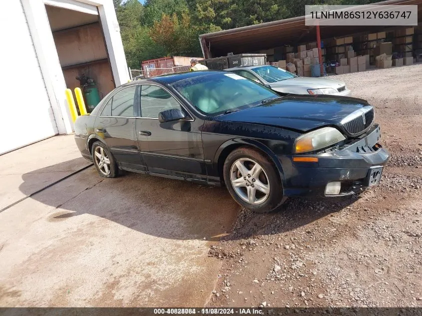 2002 Lincoln Ls VIN: 1LNHM86S12Y636747 Lot: 40828084