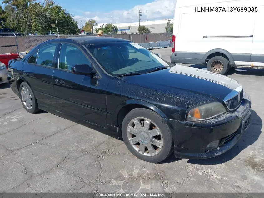 2003 Lincoln Ls VIN: 1LNHM87A13Y689035 Lot: 40361916