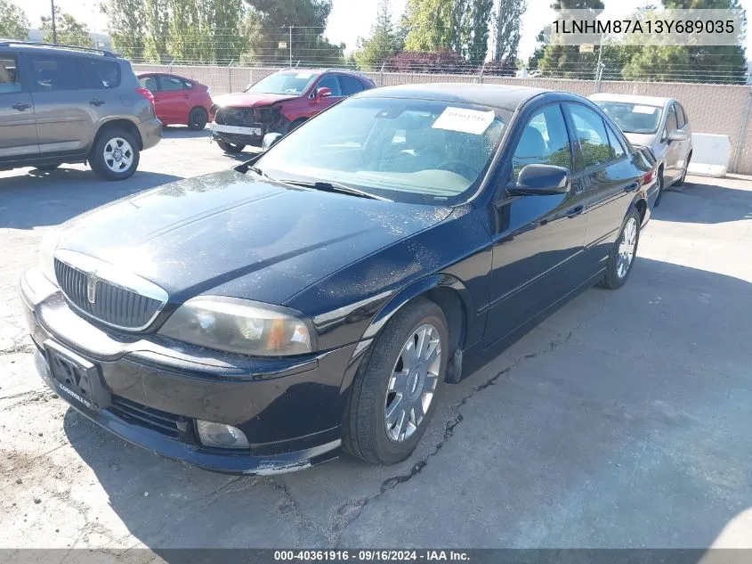 2003 Lincoln Ls VIN: 1LNHM87A13Y689035 Lot: 40361916