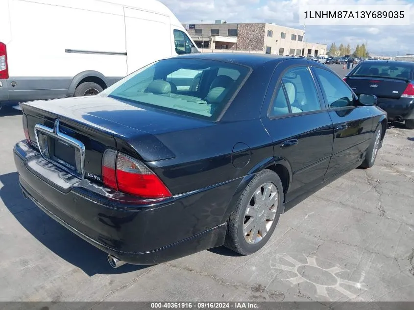 2003 Lincoln Ls VIN: 1LNHM87A13Y689035 Lot: 40361916