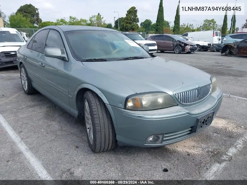 2004 Lincoln Ls V8 VIN: 1LNHM87A94Y608445 Lot: 40150368