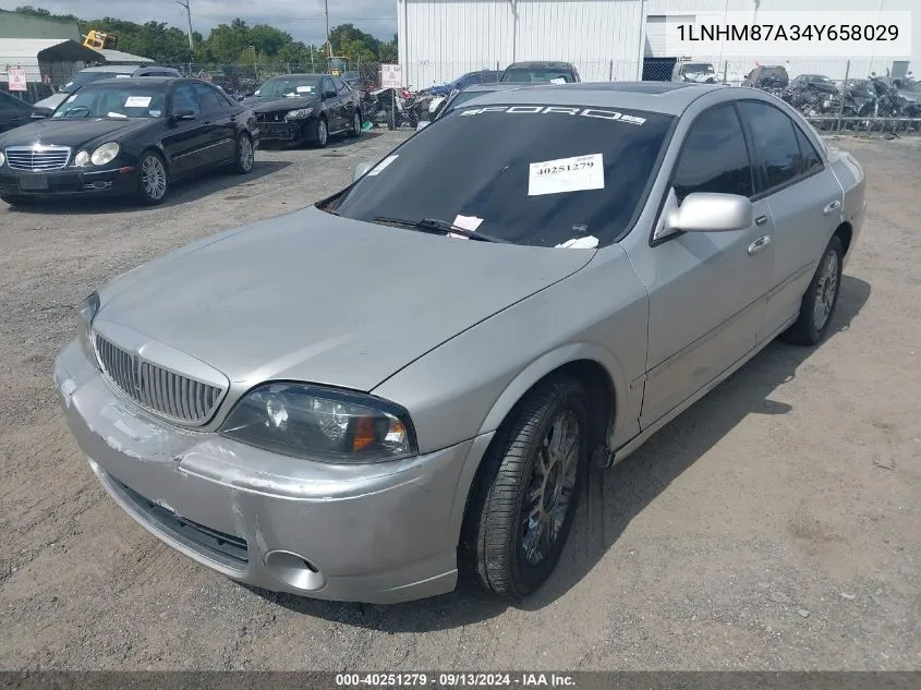 2004 Lincoln Ls V8 VIN: 1LNHM87A34Y658029 Lot: 40251279