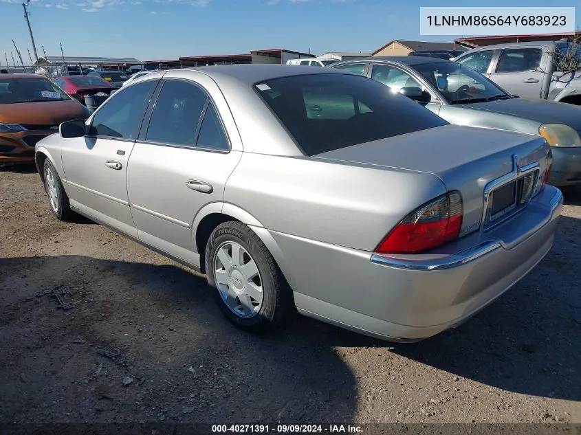 2004 Lincoln Ls V6 VIN: 1LNHM86S64Y683923 Lot: 40271391