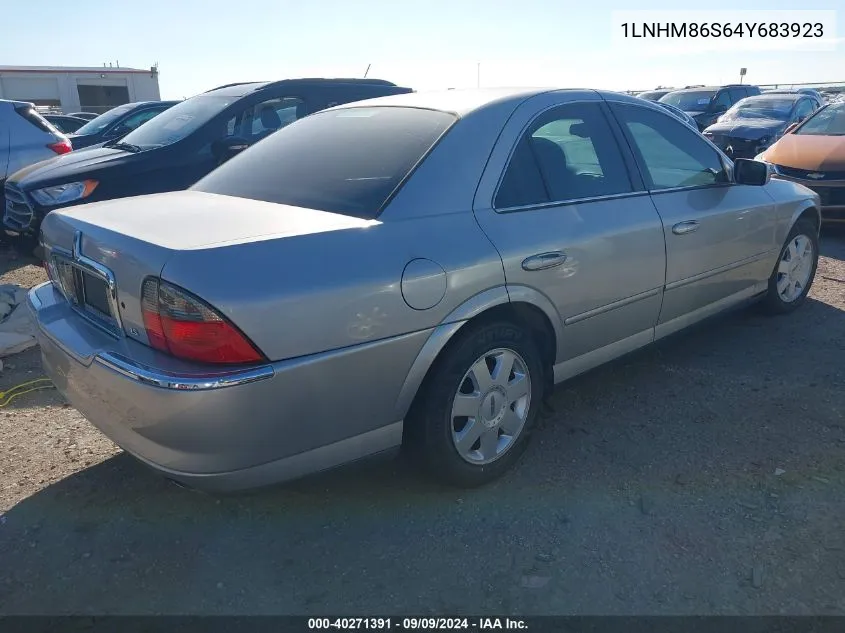 2004 Lincoln Ls V6 VIN: 1LNHM86S64Y683923 Lot: 40271391