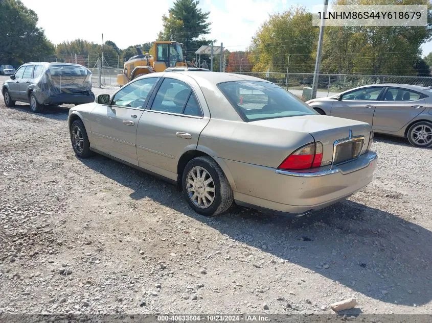 2004 Lincoln Ls V6 VIN: 1LNHM86S44Y618679 Lot: 40633604