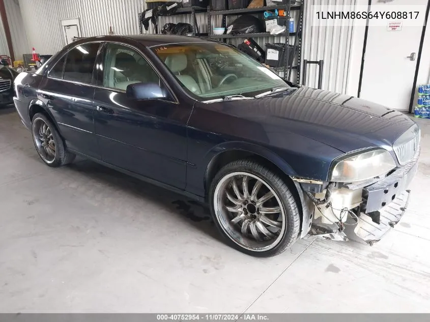 2004 Lincoln Ls V6 VIN: 1LNHM86S64Y608817 Lot: 40752954