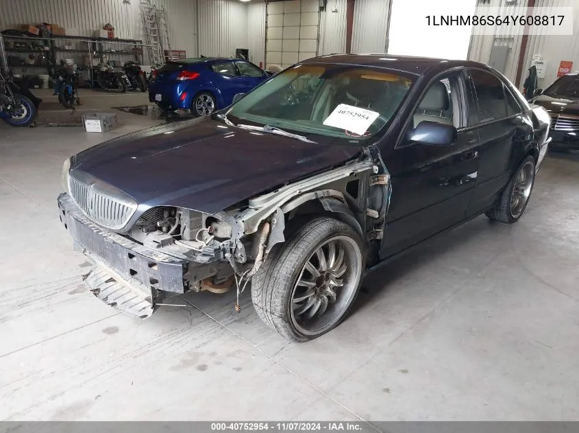 2004 Lincoln Ls V6 VIN: 1LNHM86S64Y608817 Lot: 40752954