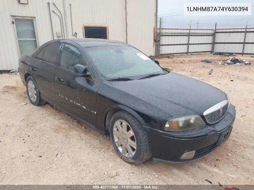 2004 Lincoln Ls V8/W/Sport Pkg VIN: 1LNHM87A74Y630394 Lot: 40777064