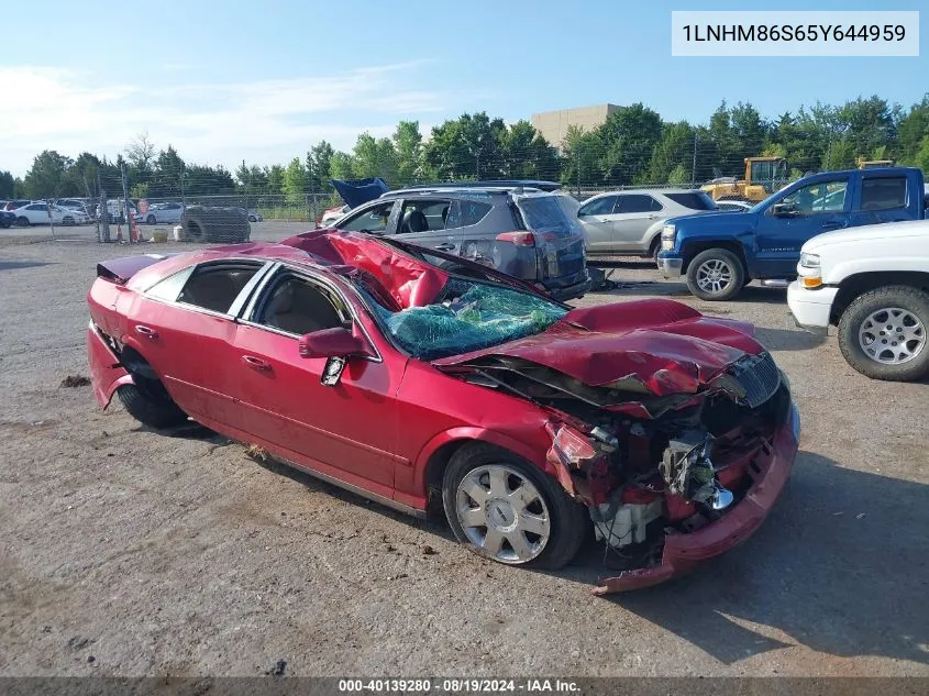 2005 Lincoln Ls V6 VIN: 1LNHM86S65Y644959 Lot: 40139280