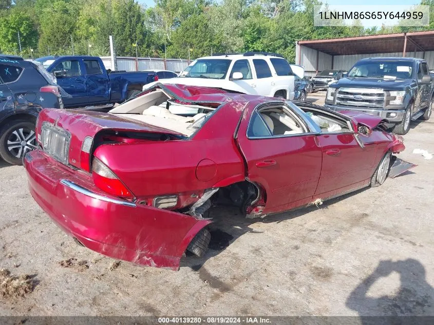 2005 Lincoln Ls V6 VIN: 1LNHM86S65Y644959 Lot: 40139280