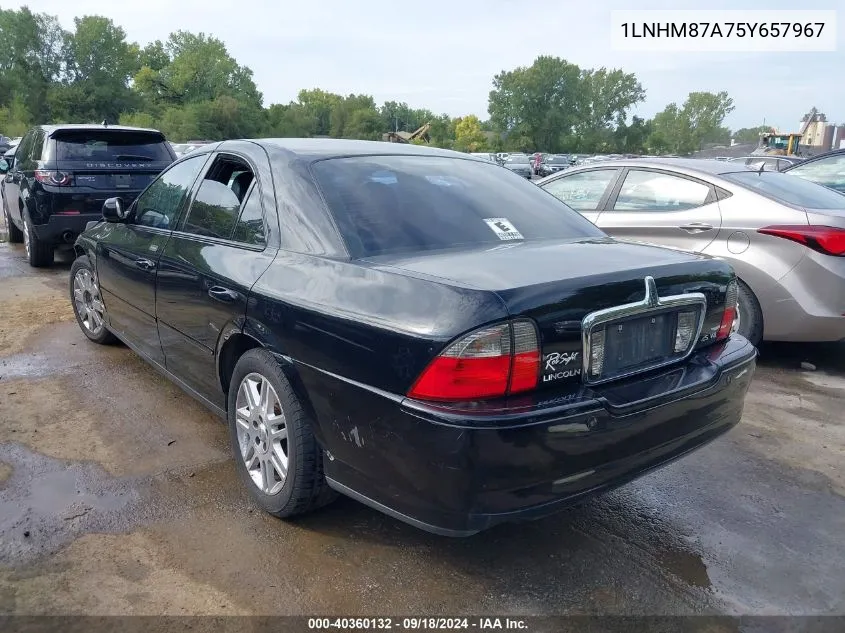 2005 Lincoln Ls V8 VIN: 1LNHM87A75Y657967 Lot: 40360132