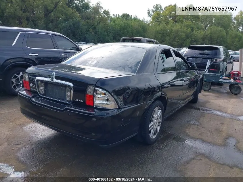 2005 Lincoln Ls V8 VIN: 1LNHM87A75Y657967 Lot: 40360132