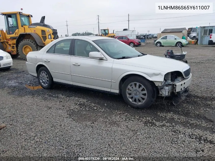 2005 Lincoln Ls V6 VIN: 1LNHM86S65Y611007 Lot: 40379230