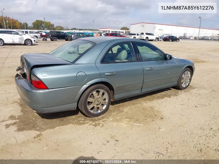 2005 Lincoln Ls V8 VIN: 1LNHM87A85Y612276 Lot: 40742071