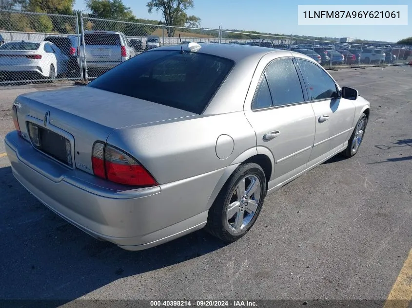 2006 Lincoln Ls V8 VIN: 1LNFM87A96Y621061 Lot: 40398214