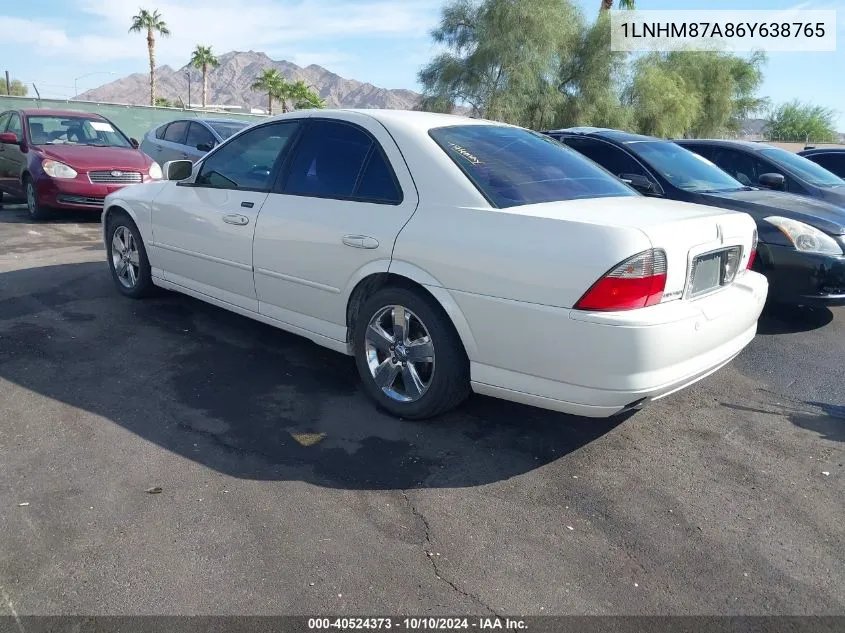 2006 Lincoln Ls V8 VIN: 1LNHM87A86Y638765 Lot: 40524373