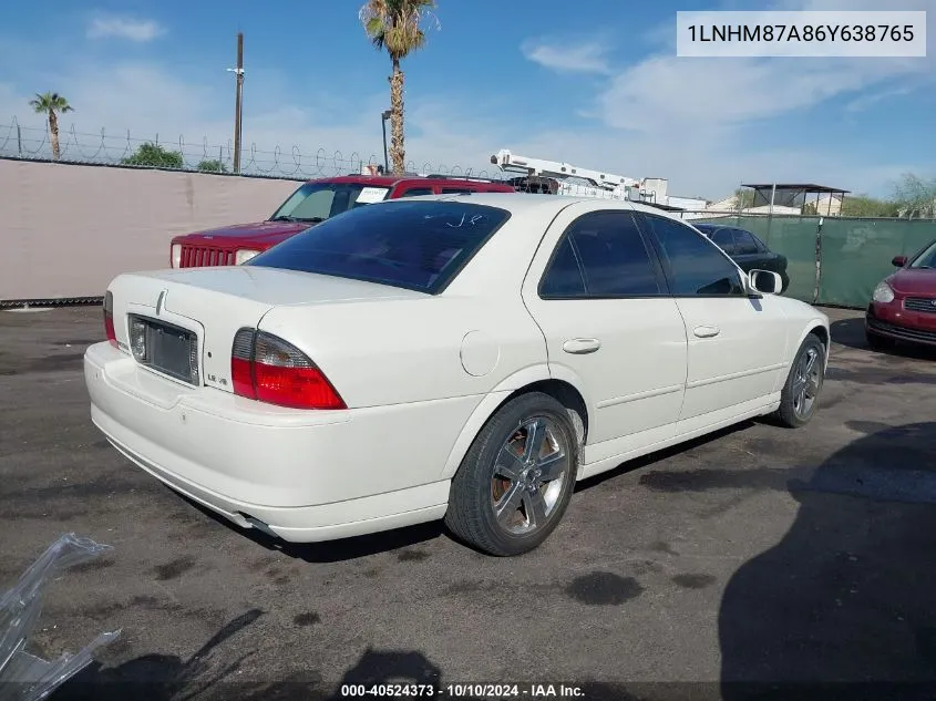 2006 Lincoln Ls V8 VIN: 1LNHM87A86Y638765 Lot: 40524373