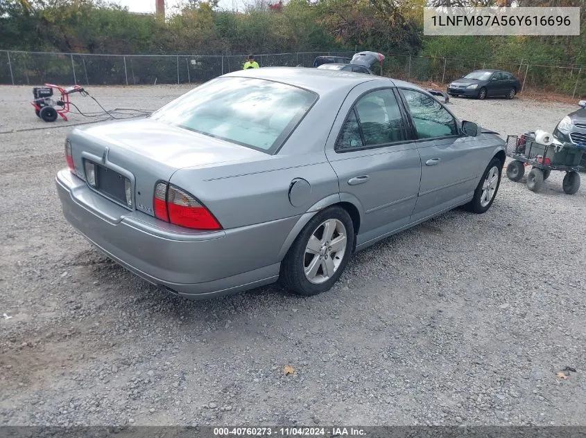 2006 Lincoln Ls V8 VIN: 1LNFM87A56Y616696 Lot: 40760273