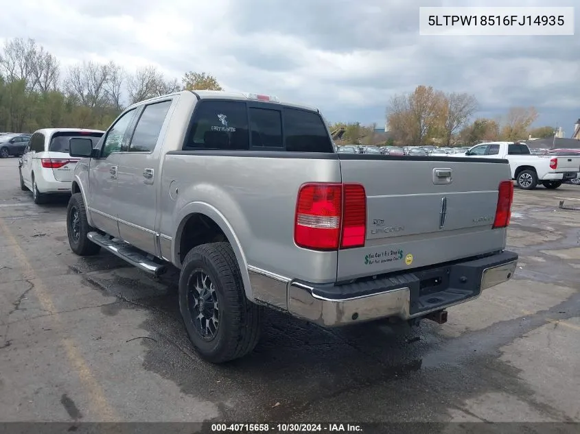 2006 Lincoln Mark Lt VIN: 5LTPW18516FJ14935 Lot: 40715658