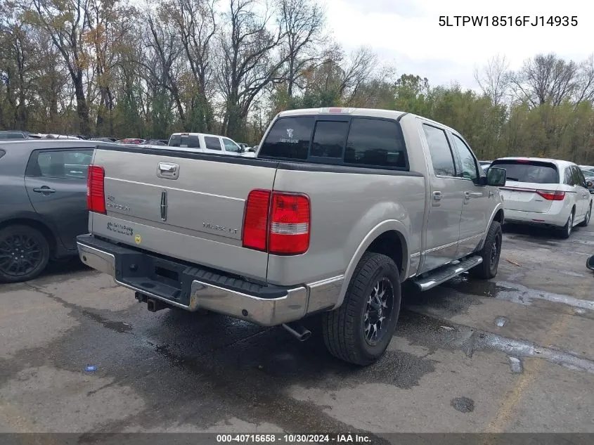 2006 Lincoln Mark Lt VIN: 5LTPW18516FJ14935 Lot: 40715658