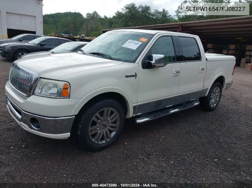 2007 Lincoln Mark Lt VIN: 5LTPW16547FJ08227 Lot: 40473090