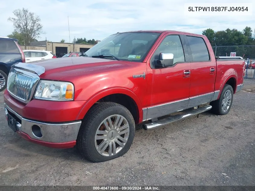 2007 Lincoln Mark Lt VIN: 5LTPW18587FJ04954 Lot: 40473600