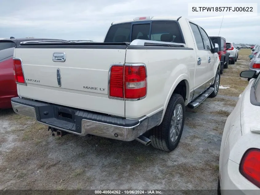 2007 Lincoln Mark Lt VIN: 5LTPW18577FJ00622 Lot: 40504262