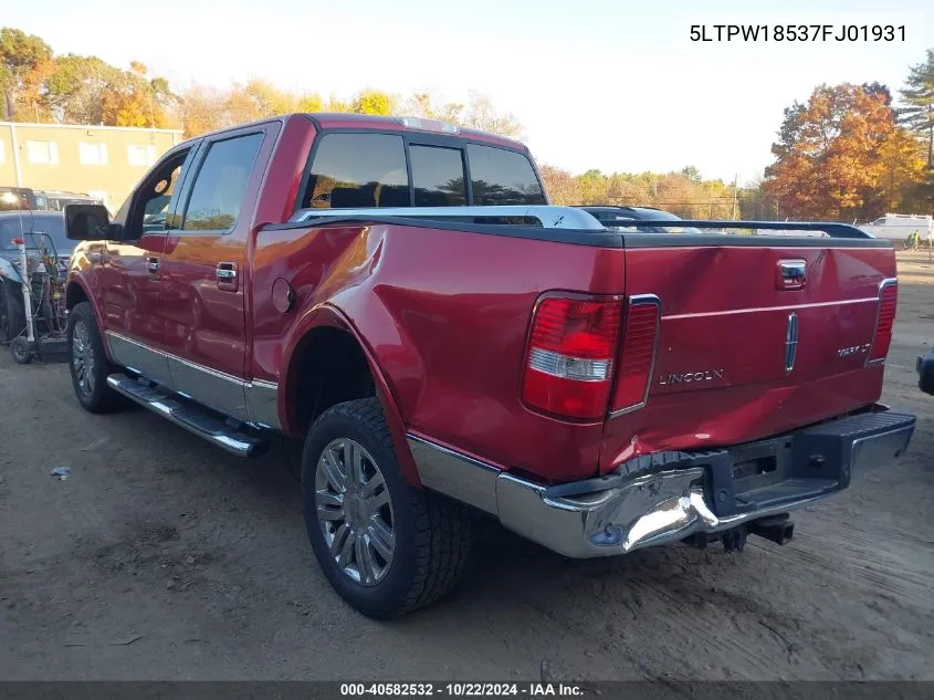 2007 Lincoln Mark Lt VIN: 5LTPW18537FJ01931 Lot: 40582532