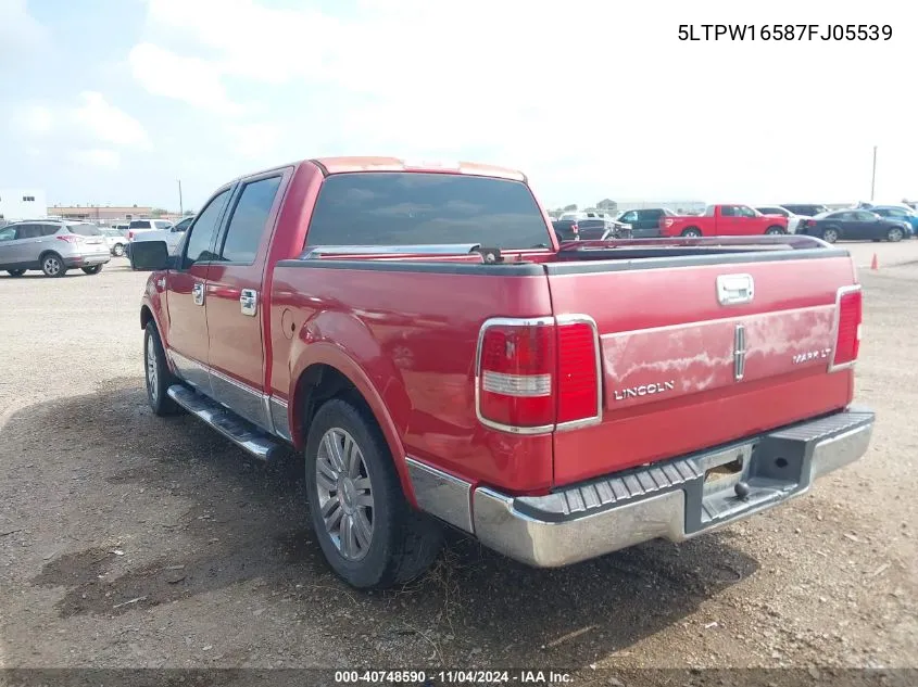 2007 Lincoln Mark Lt VIN: 5LTPW16587FJ05539 Lot: 40748590