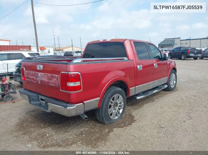 2007 Lincoln Mark Lt VIN: 5LTPW16587FJ05539 Lot: 40748590