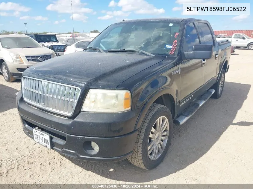 2008 Lincoln Mark Lt VIN: 5LTPW18598FJ06522 Lot: 40725436