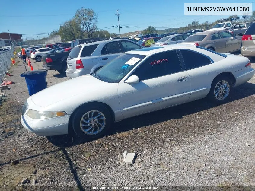 1998 Lincoln Mark Viii Lsc VIN: 1LNFM92V3WY641080 Lot: 40518833