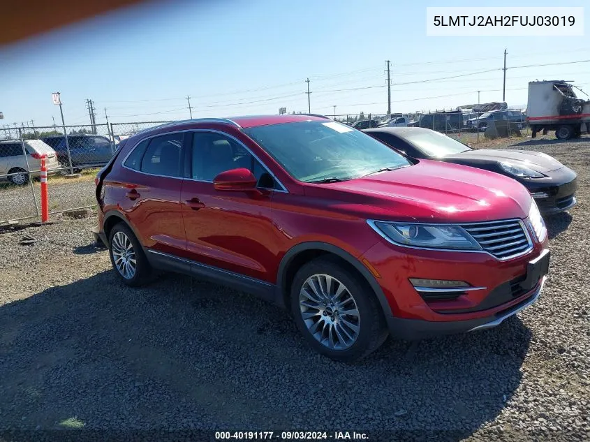 5LMTJ2AH2FUJ03019 2015 Lincoln Mkc