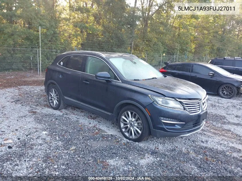 2015 Lincoln Mkc VIN: 5LMCJ1A93FUJ27011 Lot: 40458128