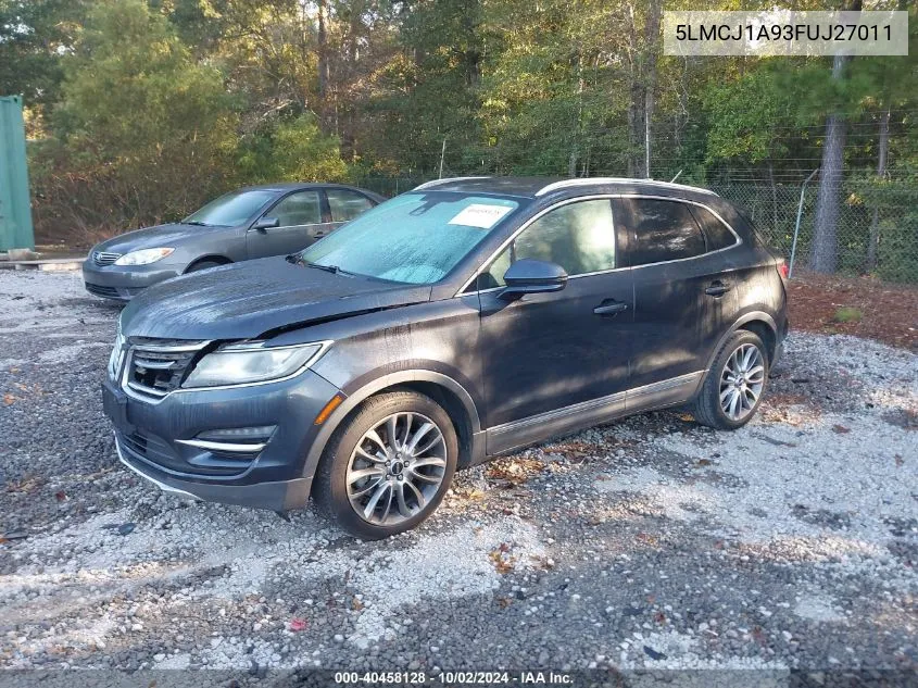 5LMCJ1A93FUJ27011 2015 Lincoln Mkc