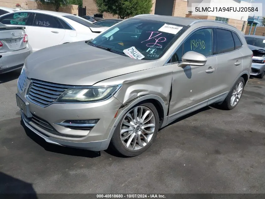 2015 Lincoln Mkc VIN: 5LMCJ1A94FUJ20584 Lot: 40518680