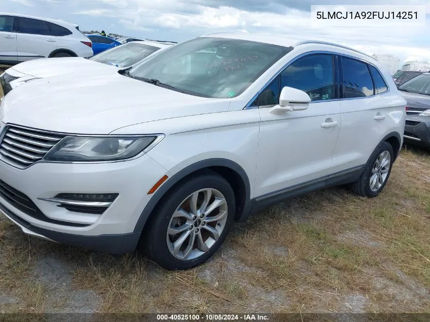 5LMCJ1A92FUJ14251 2015 Lincoln Mkc