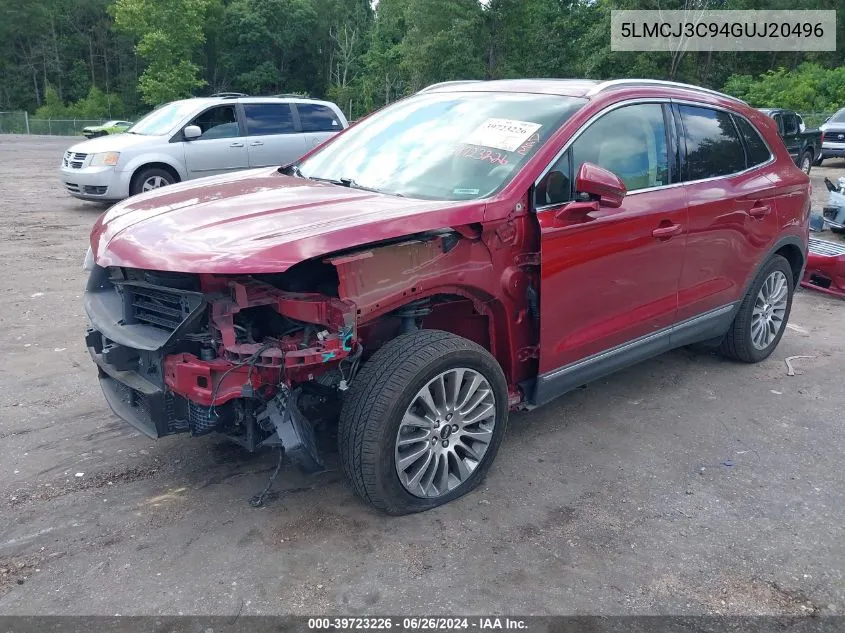 5LMCJ3C94GUJ20496 2016 Lincoln Mkc Reserve