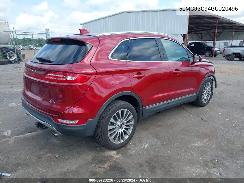 5LMCJ3C94GUJ20496 2016 Lincoln Mkc Reserve