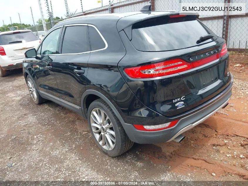 5LMCJ3C92GUJ12543 2016 Lincoln Mkc Reserve