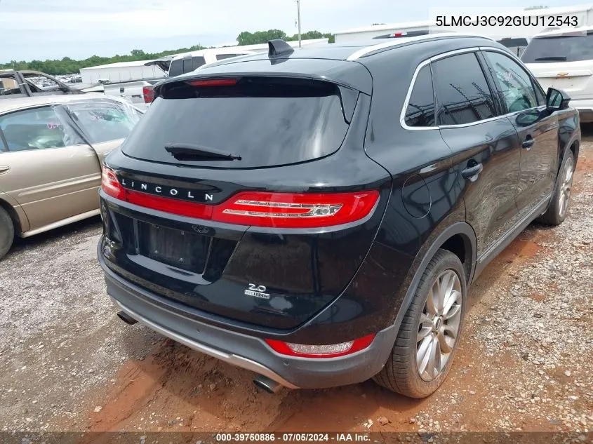 5LMCJ3C92GUJ12543 2016 Lincoln Mkc Reserve