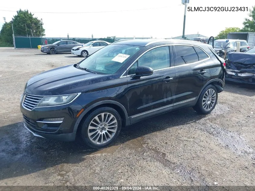 2016 Lincoln Mkc Reserve VIN: 5LMCJ3C92GUJ23431 Lot: 40262329