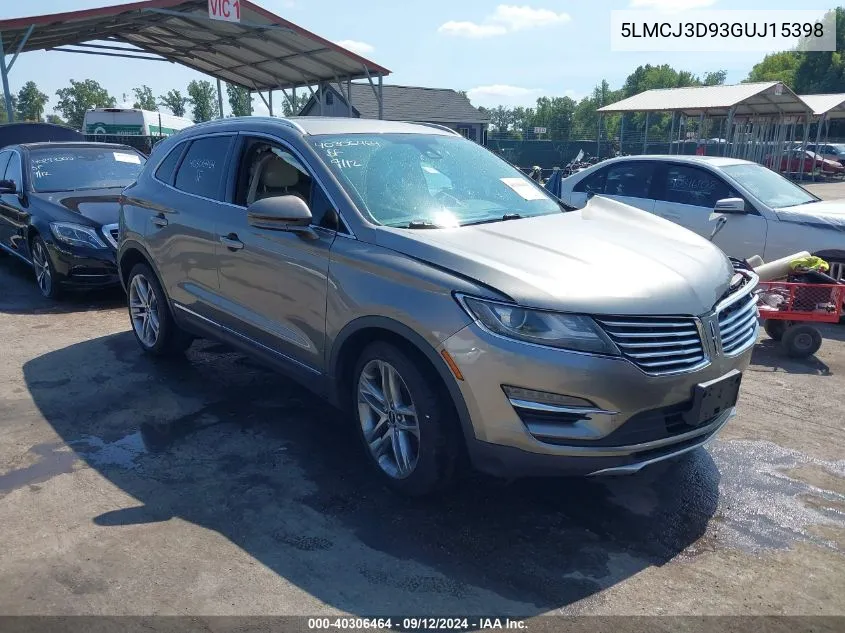 5LMCJ3D93GUJ15398 2016 Lincoln Mkc Reserve